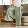 Elementos Han Estilo Chino Seda de Hielo Pantalones Song Pierna Ancha Pantalones Falda Hanfu Mejorado Xianyi Nacional Retro Traje Tang
