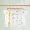 Ropa para recién nacidos, ropa de bebé de algodón sin hueso, mono fino de verano de manga corta, pijamas para bebé, ropa de escalada transpirable