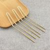 Xiangyun Iron U-hairpin DIY antigo Hanfu duplo passo reto balanço borla grampo de cabelo eletroforese chapeamento grampo de cabelo Niang envolto flor acessórios para cocar