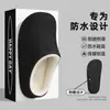 Pantuflas de Algodón Impermeables EVA para Hombre, Invierno con Felpa Cálida, Antideslizantes, Suela Gruesa, Cerradas, de Piel, para Casa/Interior, Venta al por Mayor