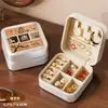 Mini Joyero Multifuncional Portátil con Múltiples Compartimentos para Pendientes, Tachuelas, Collares, Anillos Caja de Almacenamiento