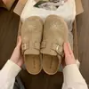 Birkenstock Calzado Cerrado Persona Perezosa Ropa de Abrigo Otoño/Invierno Birkenstock Slip-On Tacón Medio 2026 para Mujer Suela Gruesa Bordado Nuevo Estilo Versátil Fuego Artificial