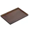 Bandeja rectangular de madera para uso doméstico para colocar tazas de té, vasos de agua, bandeja de té, plato de frutas, bandeja de mano de bambú y madera para hotel y catering