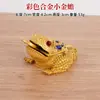 Adorno de Sapo Dorado Colorido de Aleación Pequeño Sapo Dorado de Tres Patas Mascota de Té Juguete de Sapo Dorado Pieza de Mano Regalo para el Hogar
