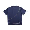 Yidao Vintage 2026 Verão Novo Estilo Japonês Tendência Design de Costura Contrastante Esportivo Casual Solto Unissex Manga Curta Camiseta
