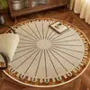 Nueva Alfombra Estilo Retro para la Sala de Estar, Lujo Ligero y Sensación de Alta Gama, Fácil de Mantener, Alfombra Redonda de Bucle para Uso Doméstico en el Dormitorio