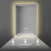 Espejo de Baño Inteligente Montado en Pared Espejo de Baño para el Hogar con Luz, Pantalla Táctil, Antivaho, Espejo Iluminado LED