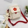 Ins Cor de contraste estilo coreano moda margarida simples all-match lona ombro crossbody saco feminino crossbody pequeno saco presente