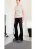 Pantalones Casuales de Bolsillo Plegado Resistentes Americanos de Comercio Exterior para Hombres y Mujeres Hip-Hop de Calle Alta Pantalones Rectos Sueltos de Gama Alta