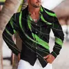Moda transfronteriza Camisa nueva de otoño para hombre Impresión digital 3D casual para exteriores de manga larga una generación de cabello