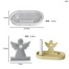 Molde de Silicona, Yeso, Resina para Manualidades, Pegamento, Árbol de Pascua, Navidad, Conejo, Ovalado, Rayas, Bandeja, Portavelas
