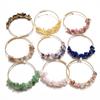 Pulsera de Cristal de Cuarzo Rosa Turmalina Citrino Color Oro Enrollado 14K Fluorita de Cabello Jade Dongling Qingjin Polvo de Cristal Pulsera de Mano