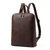 Mochila retrô nova de couro crazy horse transfronteiriça, bolsa de alta qualidade para o dia a dia e viagens, bolsa grande para laptop, feita sob medida para mulheres