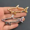 Metal para Coche Pegatinas de Coche Pegatinas Estéreo 3D Pegatinas de Tiburón Metálicas Personalizadas Creativas Pegatinas de Placa de Hoja Pegatinas Traseras de Cola Pegatinas Laterales