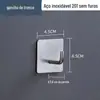 Ganchos Adesivos de Aço Inoxidável 304 Ganchos de Parede para Roupas com Adesivo 3m, Instalação sem Pregos, Armazenamento Estilo Minimalista Moderno