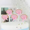 Tarjeta de decoración de pastel en blanco escribible, inserto para pastel de cumpleaños, tarjeta de bendición escrita a mano, bandera de inserción de tarjeta para hornear