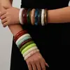 Pulsera redonda de resina de moda, de moda, de nicho, de venta caliente transfronteriza, joyería redonda de resina degradada al por mayor