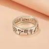 Anillo Sencillo de Diente de León Estilo Nuevo Transfronterizo Europeo y Americano Tú Perteneces entre las Flores Silvestres