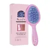 Juwemei Cepillo para Champú de Mango Largo con Dientes Dobles Peine para Champú Peine Masajeador del Cuero Cabelludo Antiestático Cepillo de Limpieza para Baño del Hogar
