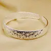 Kaiwei clássico temperamento prata flor de carro feita à mão Pulseira Estrela pulseira estrela aberta grossa pulseira larga de 12 mm