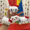Muñeco de Peluche de Gato Gatito Chirriante de Dibujos Animados Colgante Lindo Gato de Arroz Seco Muñeco con Expresión de Gato Llorando Colgante