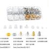Amazon Shein Accesorios de Joyería Transfronteriza Set de 12 Rejillas Tapones para los Oídos Plástico Silicona Metal Tapón para los Oídos con Aretes