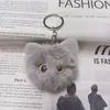 Lindo Colgante de Peluche Piel Sintética de Visón Cabeza de Gatito Llavero Dibujo Animado Creativo Colgante para Coche Mochila Regalo Venta al por Mayor
