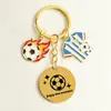 Llavero de Acero Inoxidable Tema Deportivo Fútbol Mundial 2026 Colgante de Ventilador Souvenir Regalo de Graduación