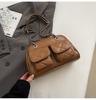 Bolsa Retrô com Padrão Losango Transfronteiriça para Mulheres 2026 Novo Estilo Bolsa Almofada de Alta Qualidade Grande Capacidade Bolsa Casual com Corrente de Ombro para Mulheres