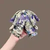 2026 Novo Estilo Elegante Presilha de Rabo de Cavalo com Laço, Presilha de Cabelo com Estampa Floral de Alto Padrão e Fita, Acessório de Cabelo Vintage de Alto Padrão