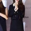 Designers com Estilo Fragrante Preto combinam com Jaqueta de Miçangas Pesada Outono Outono Feminina Vestido Duas Peças Moda 1511