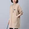 Sudadera de cuello alto medio con forro polar para mujer Otoño e Invierno 2024 Nueva Madre Suelta Interior Sudadera Falda Vestido Midi
