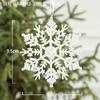 Amazon nuevo suministro decoraciones navideñas copo de nieve blanco estrella tridimensional de cinco puntas colgante para árbol diseño de paisaje nevado