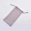 Bolsa para gafas de microfibra de color sólido con doble cuerda, para guardar gafas de sol, para la nariz, venta al por mayor