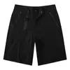 Shorts Casuais de Seda Gelada para Homens, Design Fino de Verão, Calças Versáteis de Cor Sólida de Secagem Rápida de Comprimento Médio