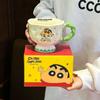 Crayon Pequeno Novo Conjunto Caneca Cerâmica Copo Infantil 2025 Novo Presente Acompanha Presente Copo de Água Escritório em Casa
