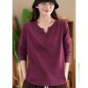 Camiseta de Modal Verde Mostaza Morado Blanco Marrón Chenilla Spandex Otros Mangas de Princesa Sin Mangas