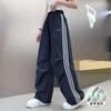 Calças Casuais para Meninas Roupas Infantis Verão 2025 Novo Elegante Secagem Rápida Cargo Calças Compridas para Crianças Mais Velhas Tendência