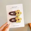 Pinza de Pelo de Lana con Forma de Corazón y Flor Estilo Coreano para Mujeres Adultas Flequillos Pinzas Laterales Accesorios para el Cabello Otoño Invierno Sensación de Alta Gama Pinzas para Cabello Rebelde