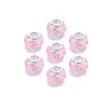 Vidrio Acrílico Facetado Transparente Cuentas de Agujero Grande Cuentas Planas Accesorios para Joyería DIY Rueda de Cuentas para Pulsera Cuentas para Hilo Cuentas Sueltas