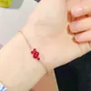 Pulsera de Rubí Natural Anillo Transparente de Cristal Superficie 5*7mm Suministro Directo de Fábrica Estilo Popular Venta Directa Suministro Directo de Fábrica