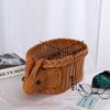 Cesto de Armazenamento Artesanato Imitação Rattan Cesto de Pão Ornamentos Feitos à Mão Cesto de Armazenamento de Animais Simulados