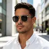 Novos óculos de sol com armação oval retrô para homens e mulheres, estilo aviador com ponte dupla de metal, visual premium, perfeitos para dirigir e proteção solar