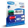 Pincel para quadro branco 4 Marcadores+1 Apagador Magnético