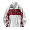 Chaqueta de Motocicleta de Cuero PU con Parches Bordados Estilo Retro Americano de Calle Nueva para Hombre, Abrigo con Cuello Alto - Primavera y Otoño 2025