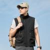 Tamanho Grande 6XL Transfronteiriço Novo Colete de Pesca ao Ar Livre Masculino Calça com Bolso Multi-Aba Colete Solto para Jovens e Pessoas de Meia-Idade Roupa de Trabalho Casual