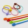 Abraçadeiras de Silicone Coloridas, Cordões de Armazenamento, Cabos de Dados, Chaveiros DIY, Organizadores de Acessórios, Tiras de Gerenciamento de Cabos, Lanyards Coloridos Atacado