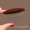 Pente Oval para Cabelo Outono e Inverno, Pente Plano Retro Fashionável, Prendedor de Cabelo Elegante e de Alta Qualidade, Pente com Dentes Invertidos, Presilha de Cabelo, Acessório de Cabelo
