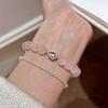 Pulseira de cabaça estilo novo feminina senso de alto padrão conjunto cabaça tijolo cristal artificial pulseira feminina joias frescas e doces atacado feminino