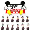 Bandeirinha de Bolo Mickey e Minnie Cartão de Bolo do Mickey Mouse Cartão Cartão Cartão Decoração Decorativa para Bolo de Festa de Aniversário